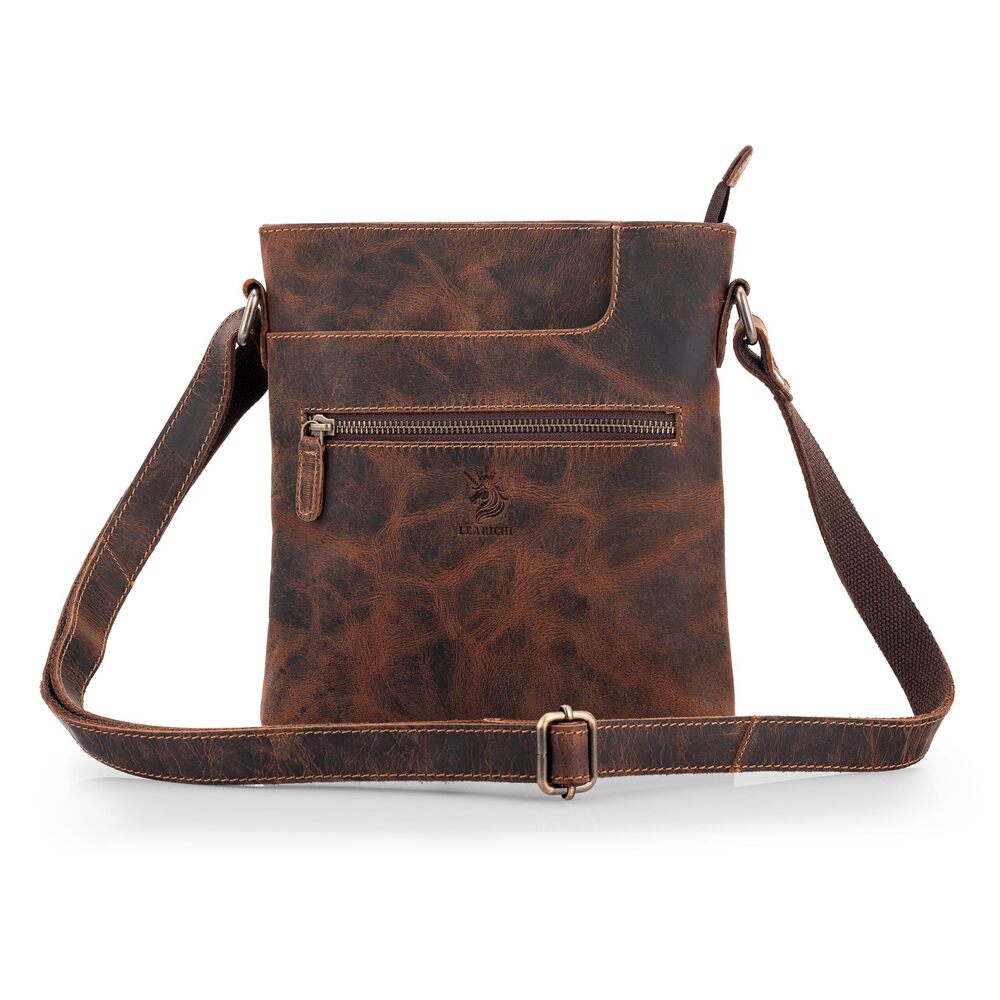 1990 Large Crossbody Leather Shoulder Bags , Premium Hunter Leather Cross